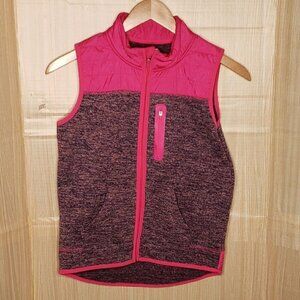 Cat & Jack Womens Pink Heathered Quilted Vest XL 14-16